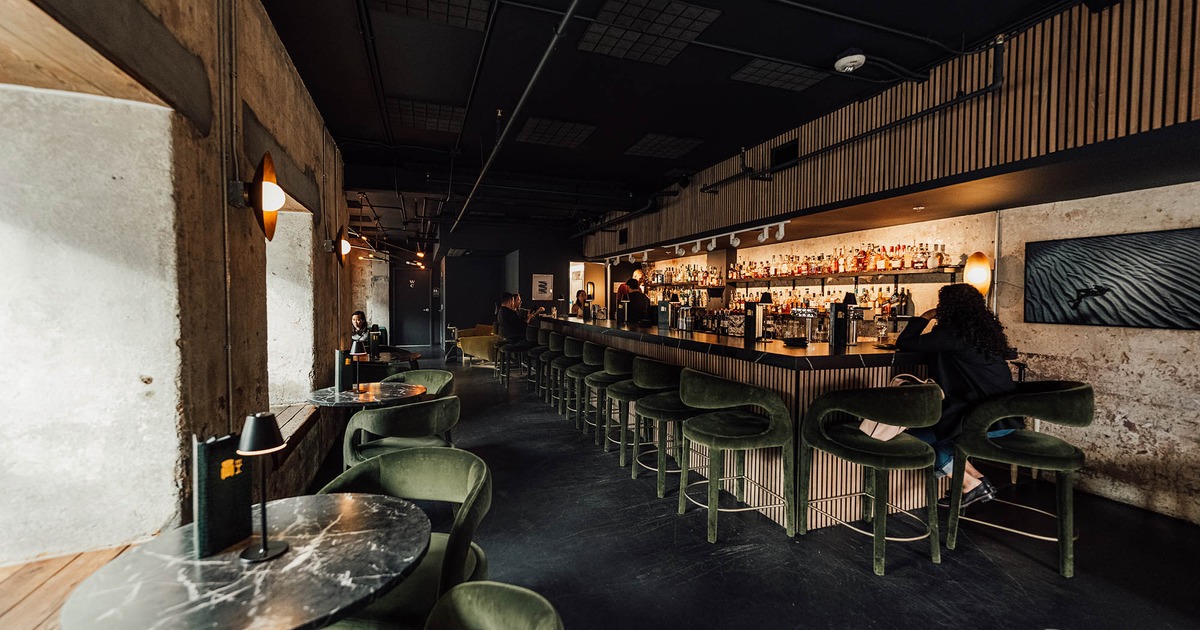 Interior, seating and bar area