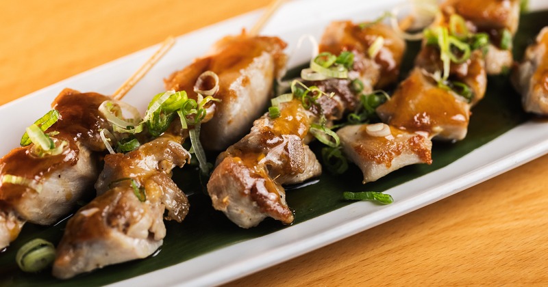 Grilled chicken skewers