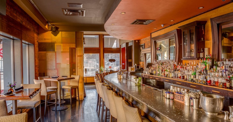 Interior, bar and dining areas