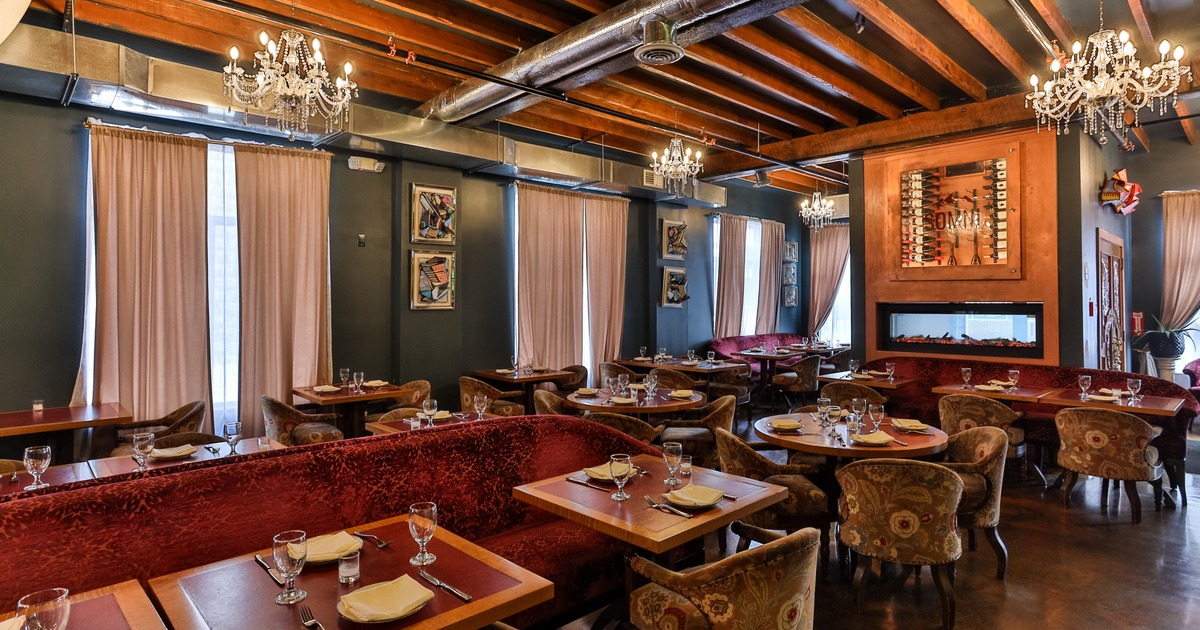 Restaurant interior, dining area