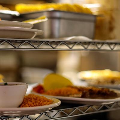 Prepared food dishes.