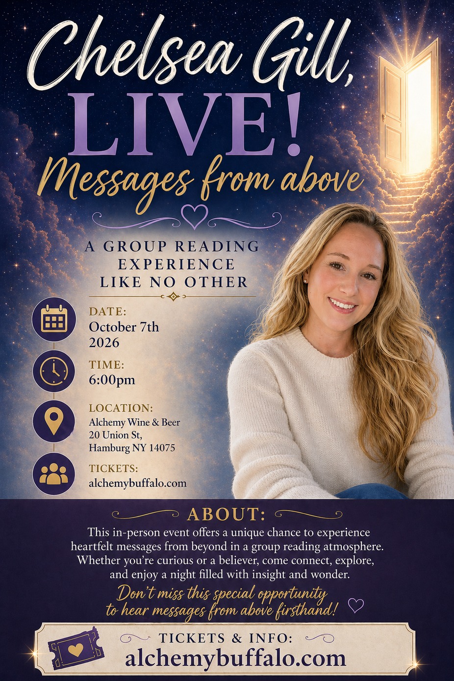 Messages From Above: Gallery Reading with Psychic Medium Chelsea Gill event photo