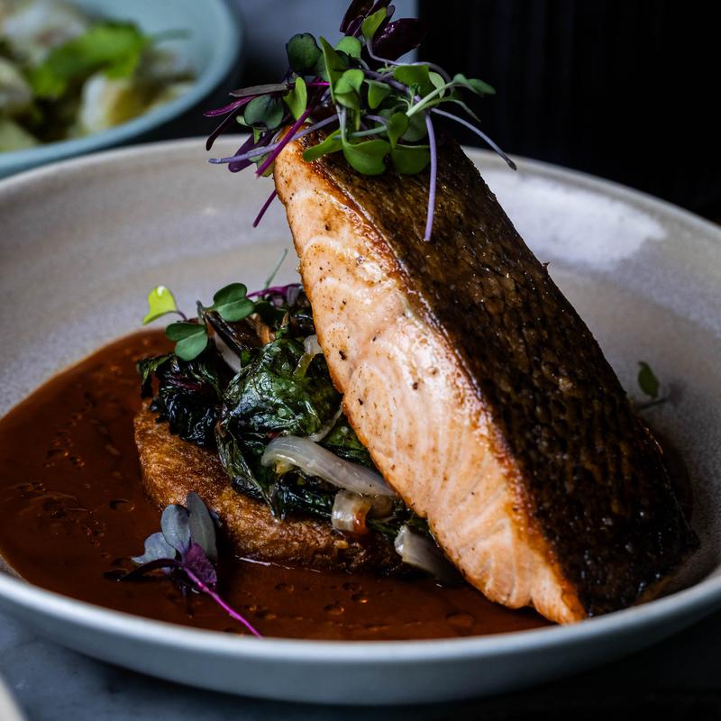 menu item 56 of 77, Amarillito Albufera Salmon