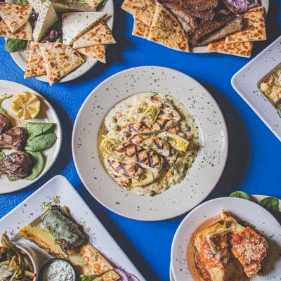 Variety of dishes displayed on the table