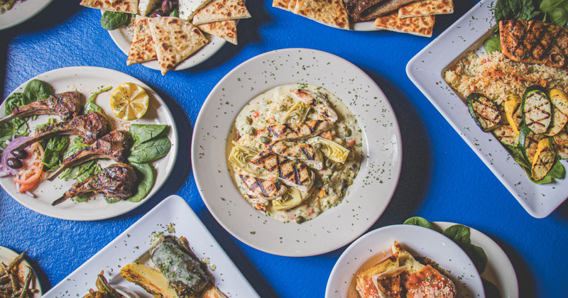 Variety of dishes displayed on the table