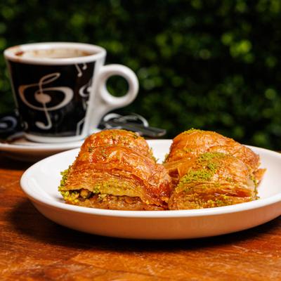 Pistachio baklava.
