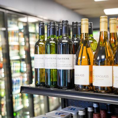 Liquor store, wine.