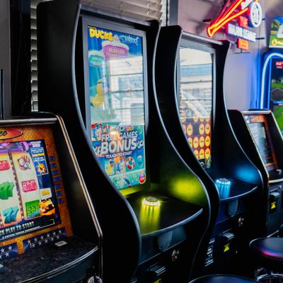 Various gambling machines.