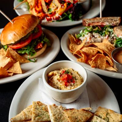 Assorted food dishes.