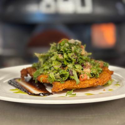 Fig and Cherry Chicken Milanese