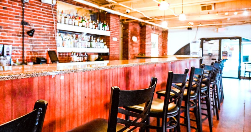 Bar with stools