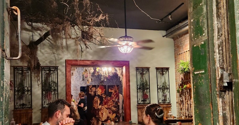 Rustic interior design, seating area