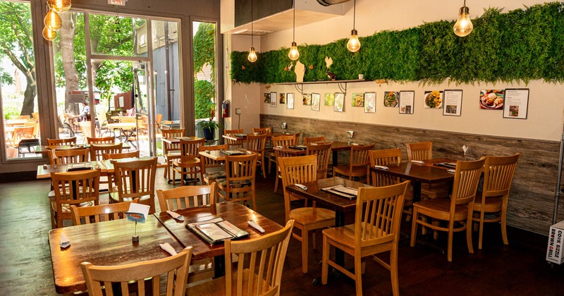 Interior, wide view of dining area