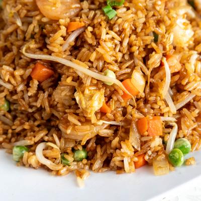 Shrimp Fried Rice, close-up.