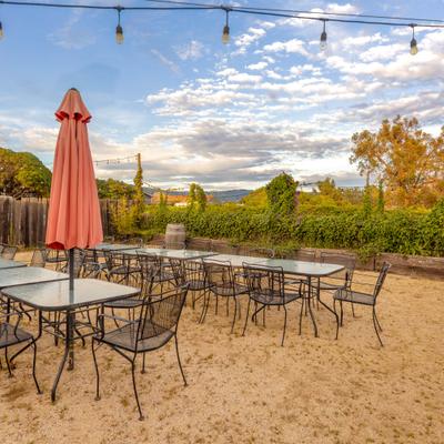 Outdoor seating area.