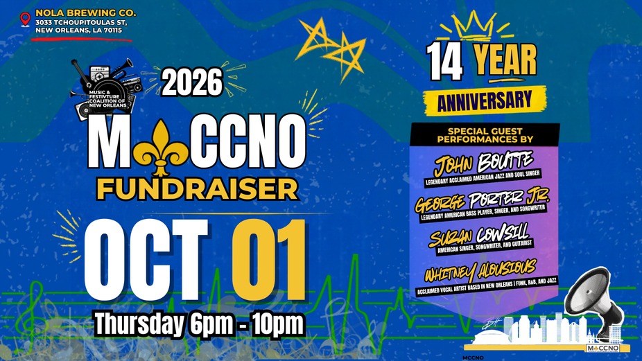 LIVE MUSIC:   MaCCNO 14th Anniversary Fundraiser event photo
