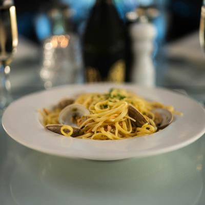 A serving of Linguine Vongole.