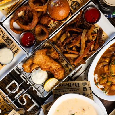 Various food dishes.