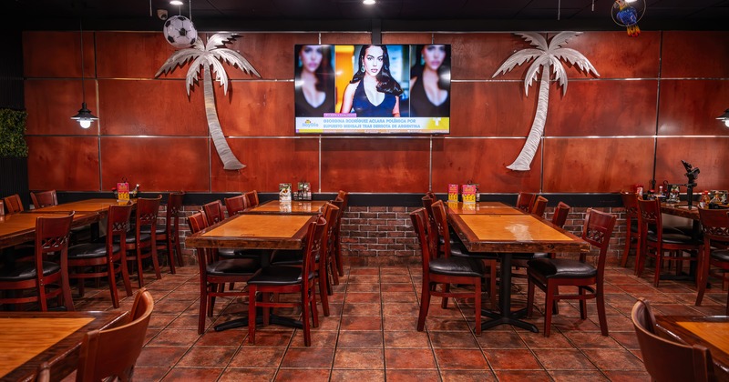 Interior of spacious and cozy dining area