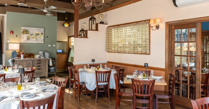 Interior, chairs and tables
