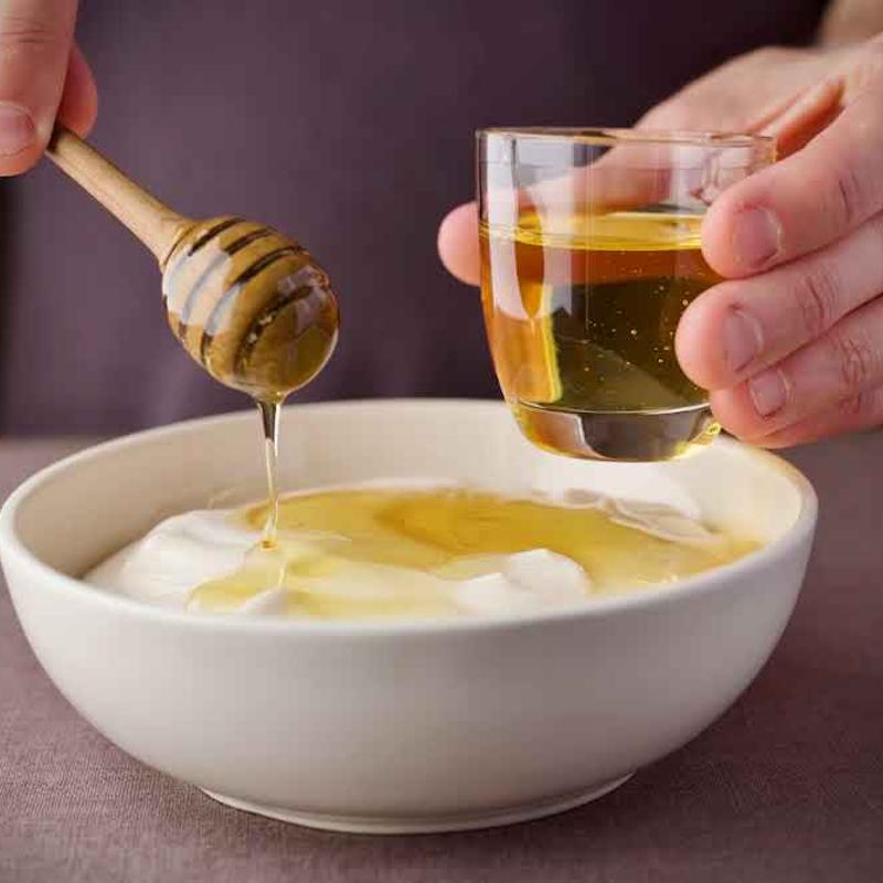 Homemade Organic Yogurt with Honey photo