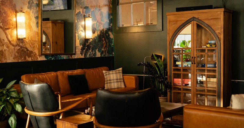 Interior, seating space in the corner