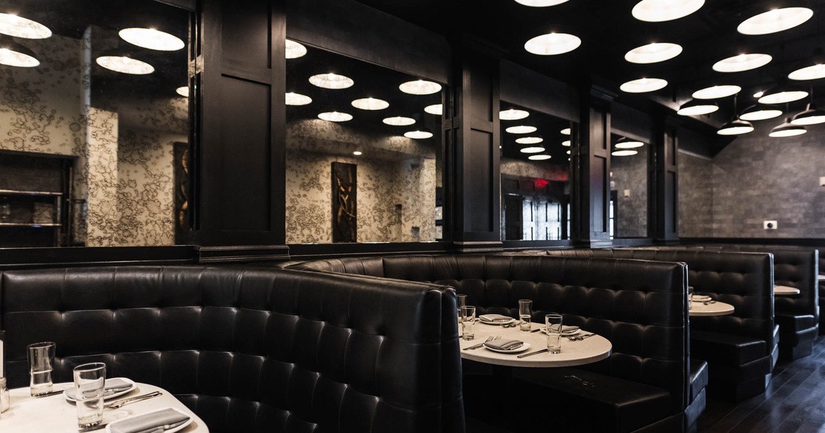 Interior, restaurant booths