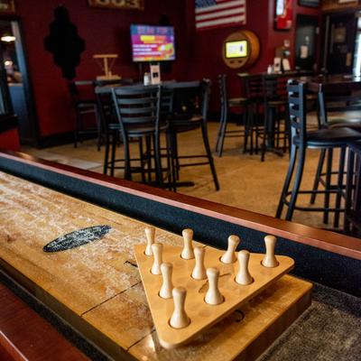 A game of shuffleboard