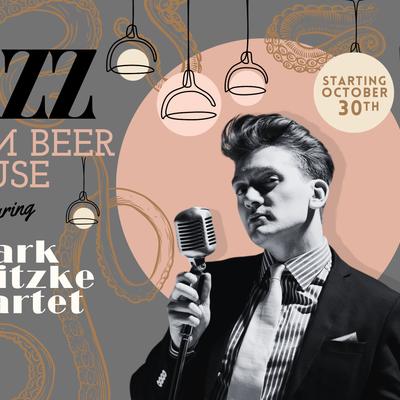 A stylized promotional poster of a person holding a vintage microphone, announcing an event.