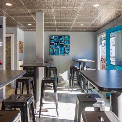 Interior, seating space.