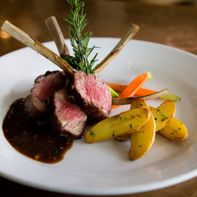 Oven Roasted Rack Of Lamb.