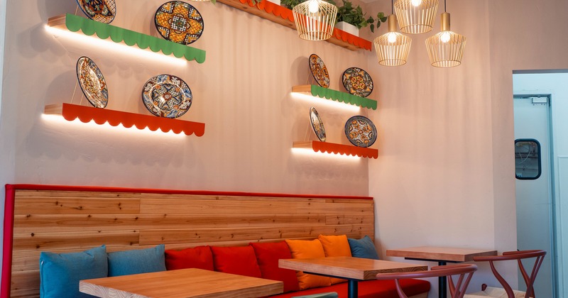 Booths, tables, armchairs