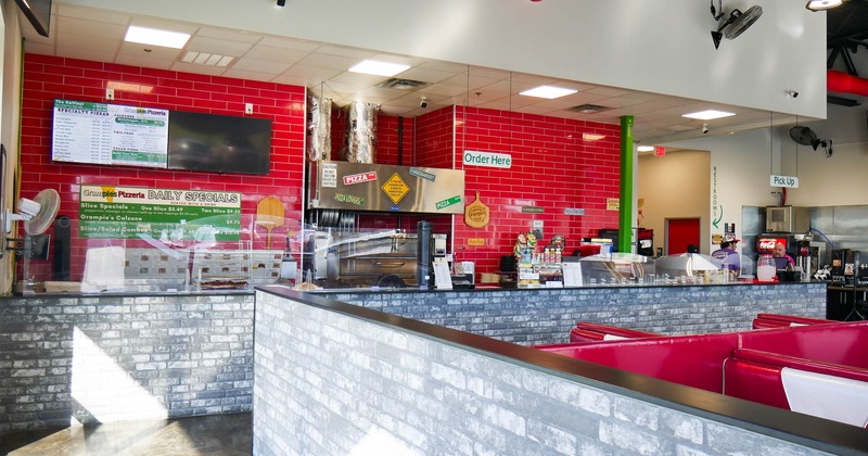 Interior, dining area and order counter