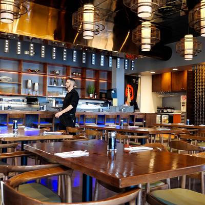 Interior, dining area.