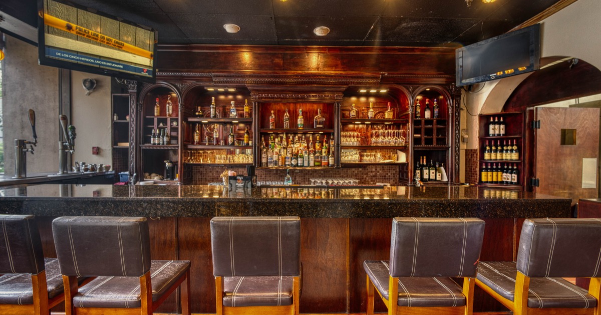 Interior, a bar with bar stools