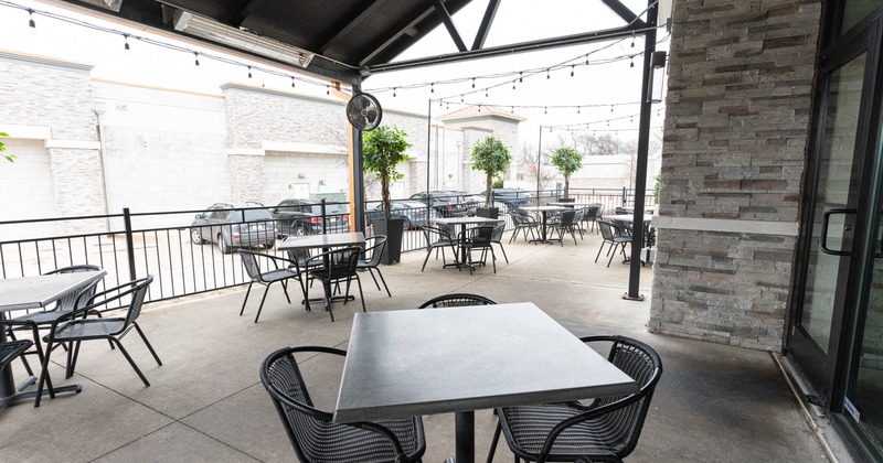 Exterior, covered patio, seating area