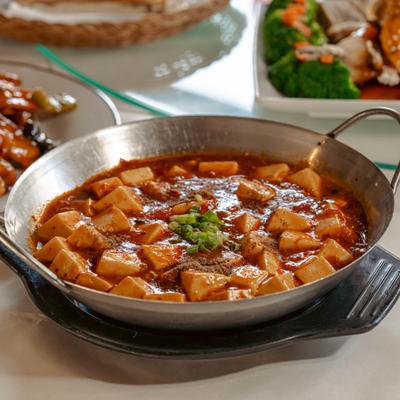 Styr fried tofu, family style.