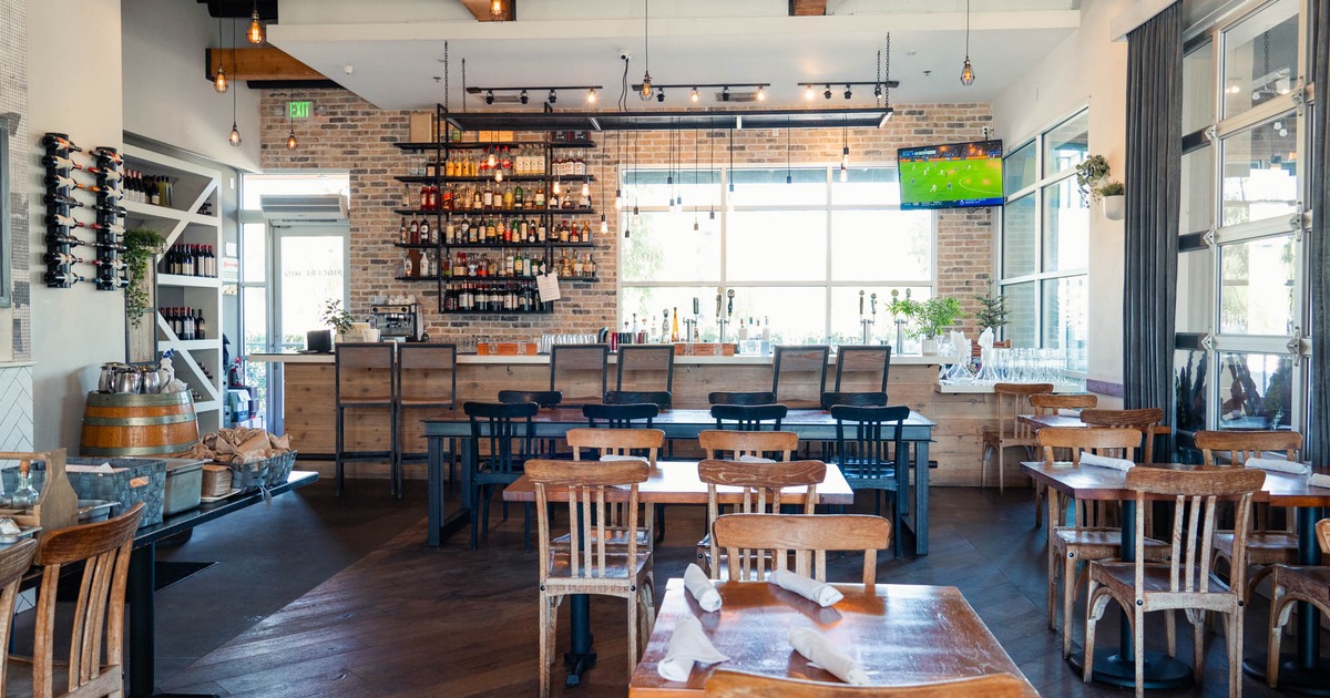 Interior, bar and seating area