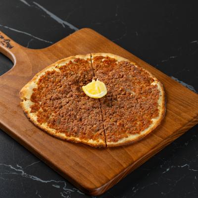 Lebanese meat pizza.