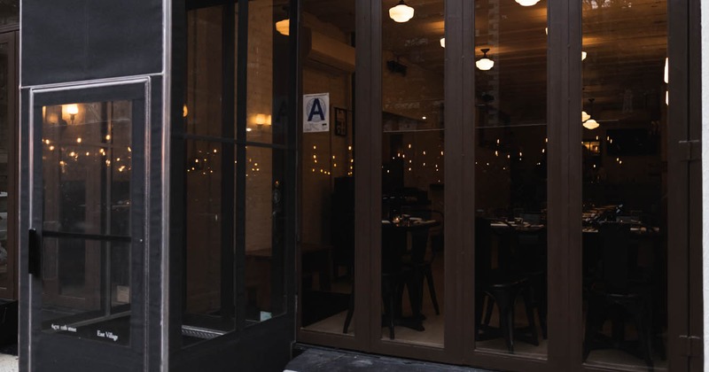 Exterior, entrance to the restaurant