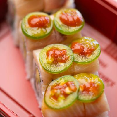 Yellowtail sushi rolls.