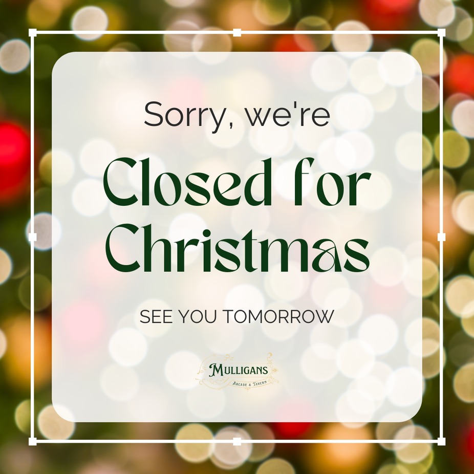 Closed for Christmas event photo