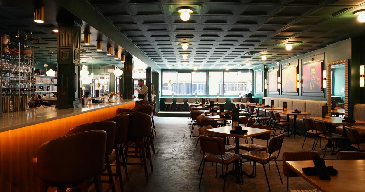 Interior, bar and seating area