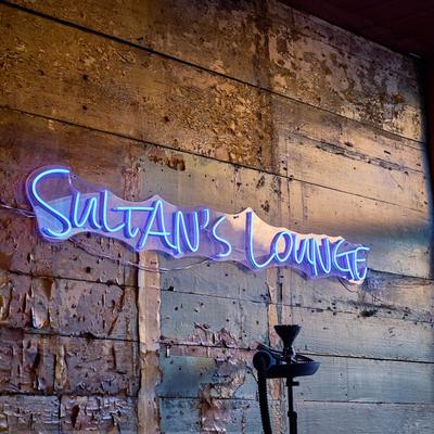 Sultan's Lounge neon sign.