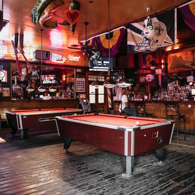 Pool table and bar area