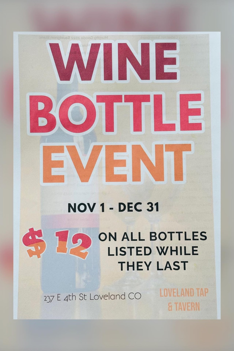 Annual Wine Bottle Event event photo