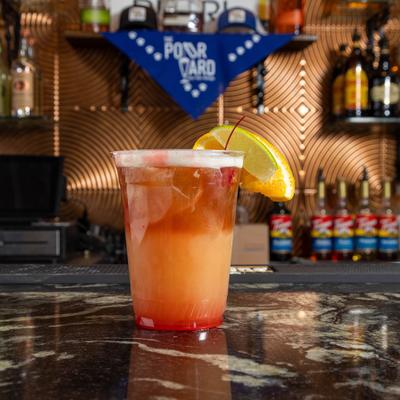 Pour Yard Punch on a bar counter.