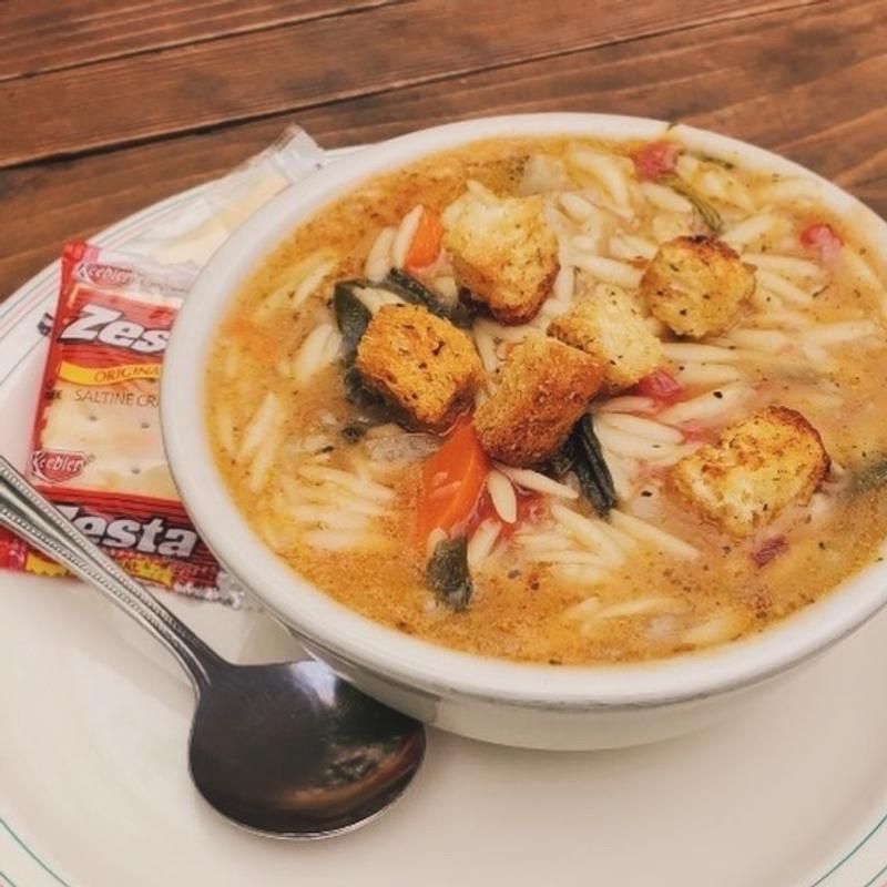 ITALIAN SAUSAGE ORZO SPINACH SOUP photo