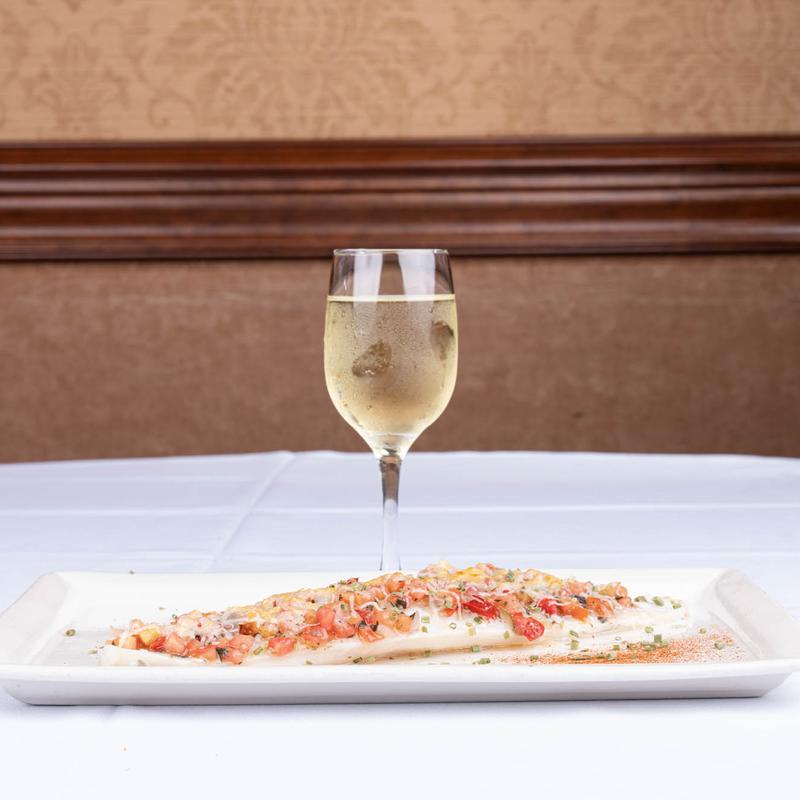 Broiled Parmesan Crusted Haddock with Bruschetta photo