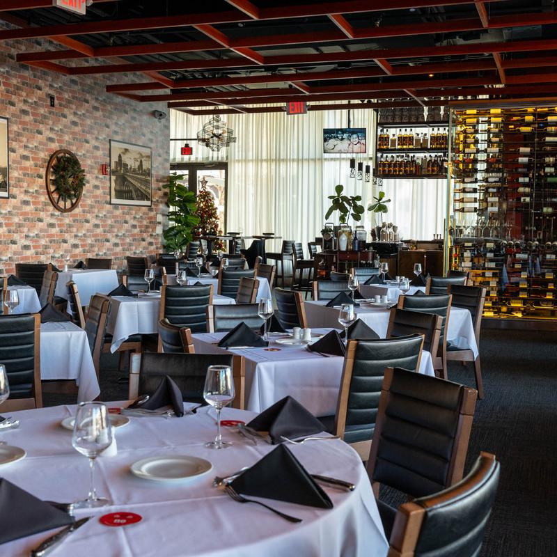 Interior, wide view of dining area